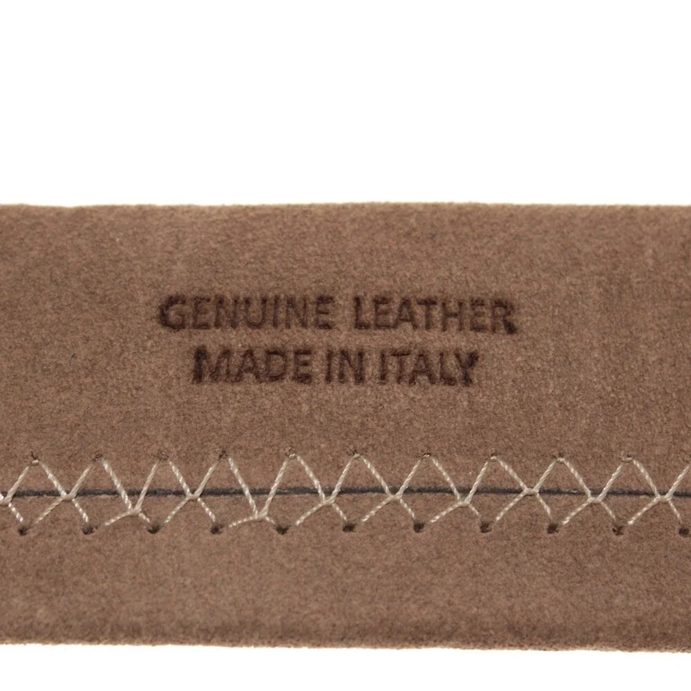 Di Bianco NWT Cut to Size Dress Belt In Solid Brown Suede Leather One Size